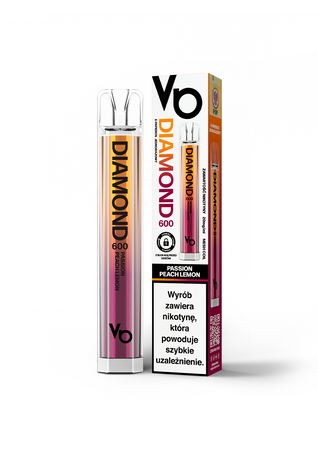 Passion Peach Lemon Vapes Bars Diamond 600