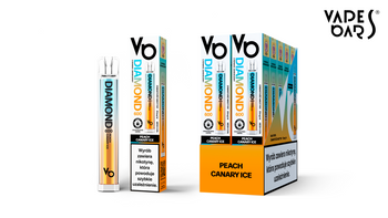 Peach Canary Ice Vapes Bars Diamond 600