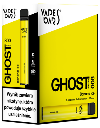 Banana Ice Vapes Bars GHOST 800