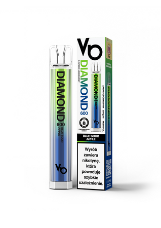 Blue Sour Apple Vapes Bars Diamond 600