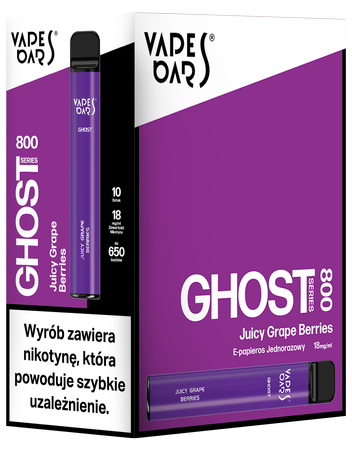 Juicy Grape Berries Vapes Bars Ghost 800