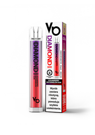 Strawberry Watermelon Gum Vapes Bars Diamond 600